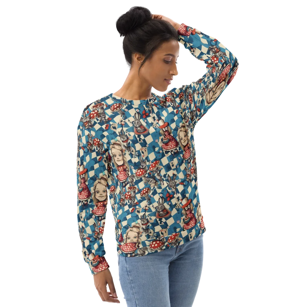 Wonderland Checkmate on Sweatshirt — Right Front