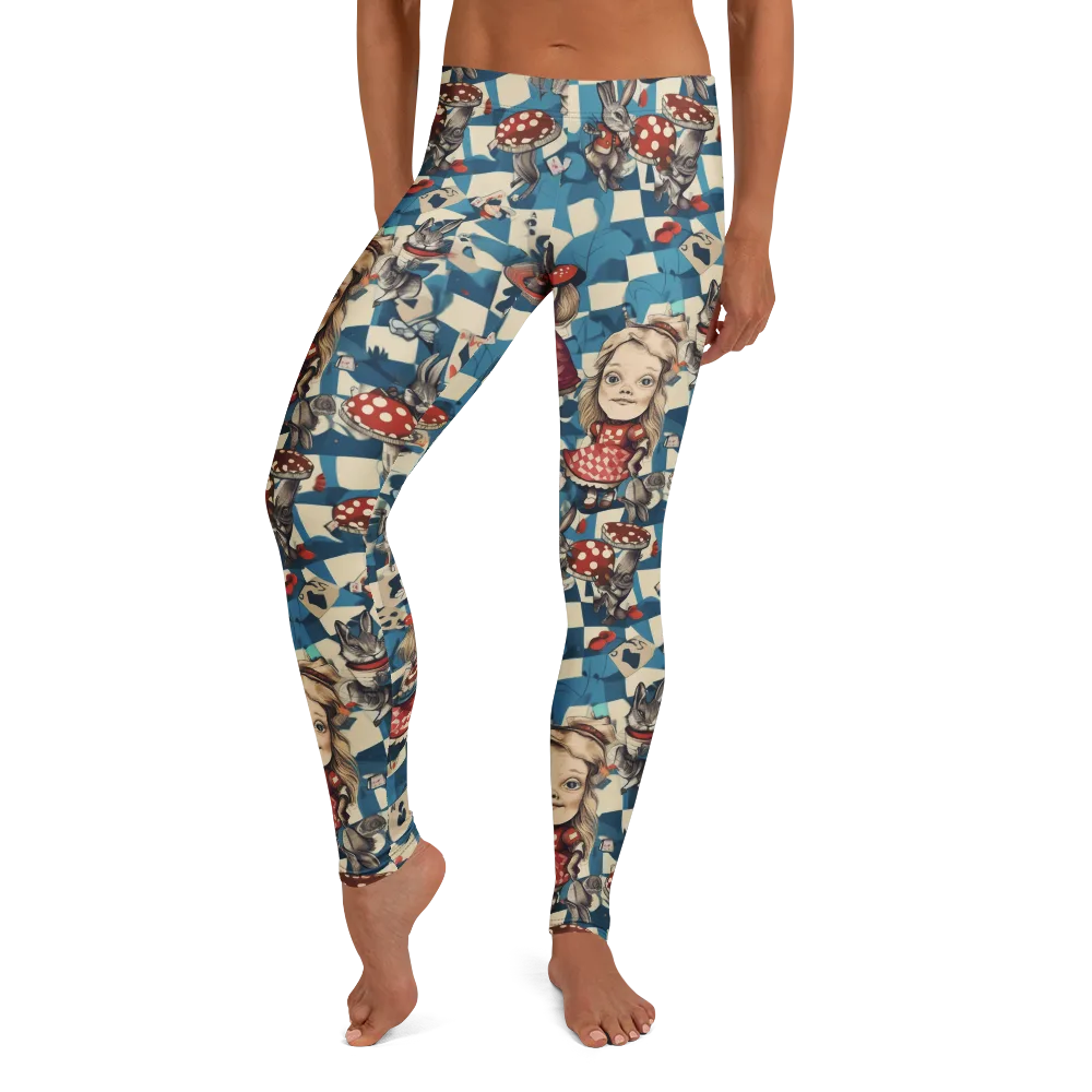 Wonderland Checkmate on Leggings — Front