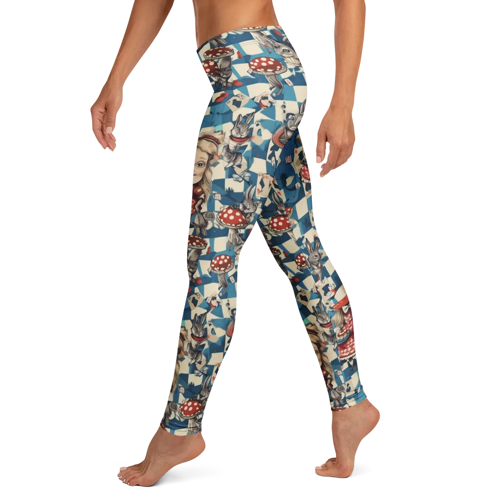 Wonderland Checkmate on Leggings — Left