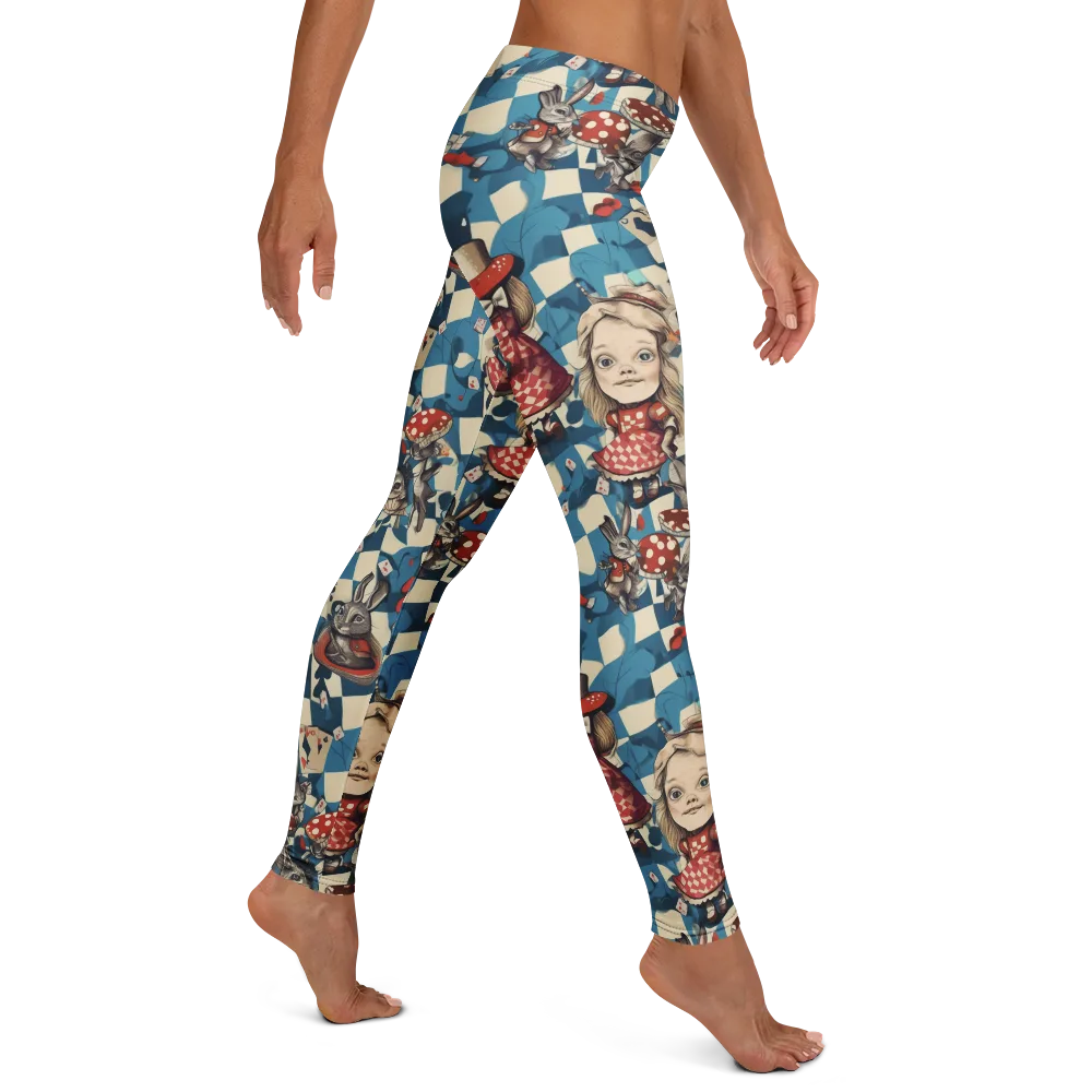 Wonderland Checkmate on Leggings — Right