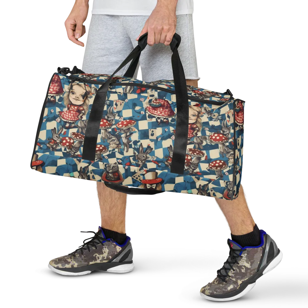 Wonderland Checkmate on Duffle Bag — Front