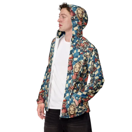 Wonderland Checkmate on a Men's Windbreaker