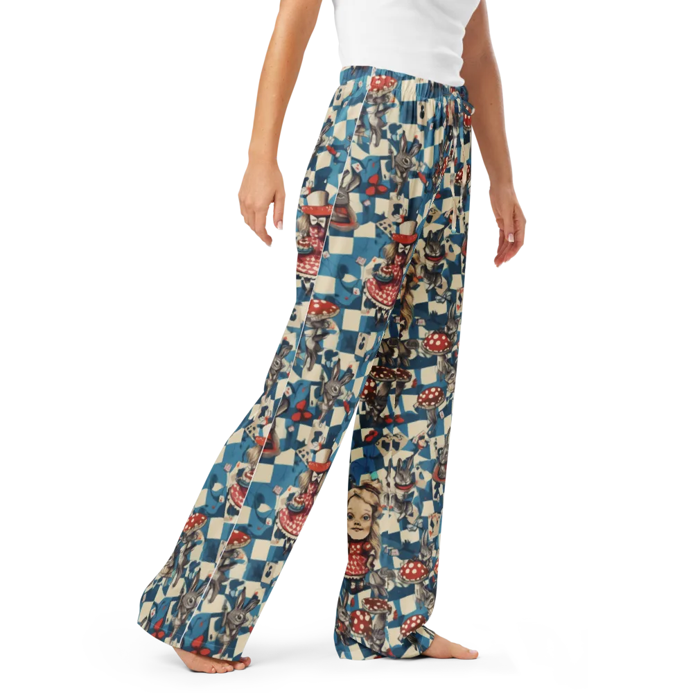 Wonderland Checkmate on Women's Pajama Pants — Right Front