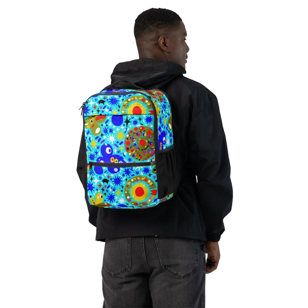 Cosmic Critter Bloom on Utility Backpack — Back