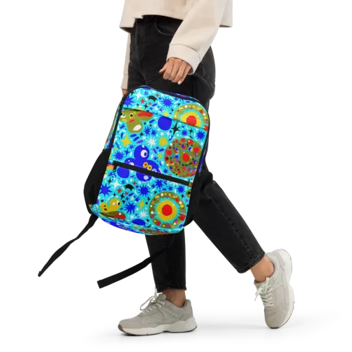 Cosmic Critter Bloom on a Utility Backpack