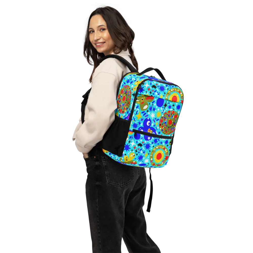 Cosmic Critter Bloom on Utility Backpack — Back