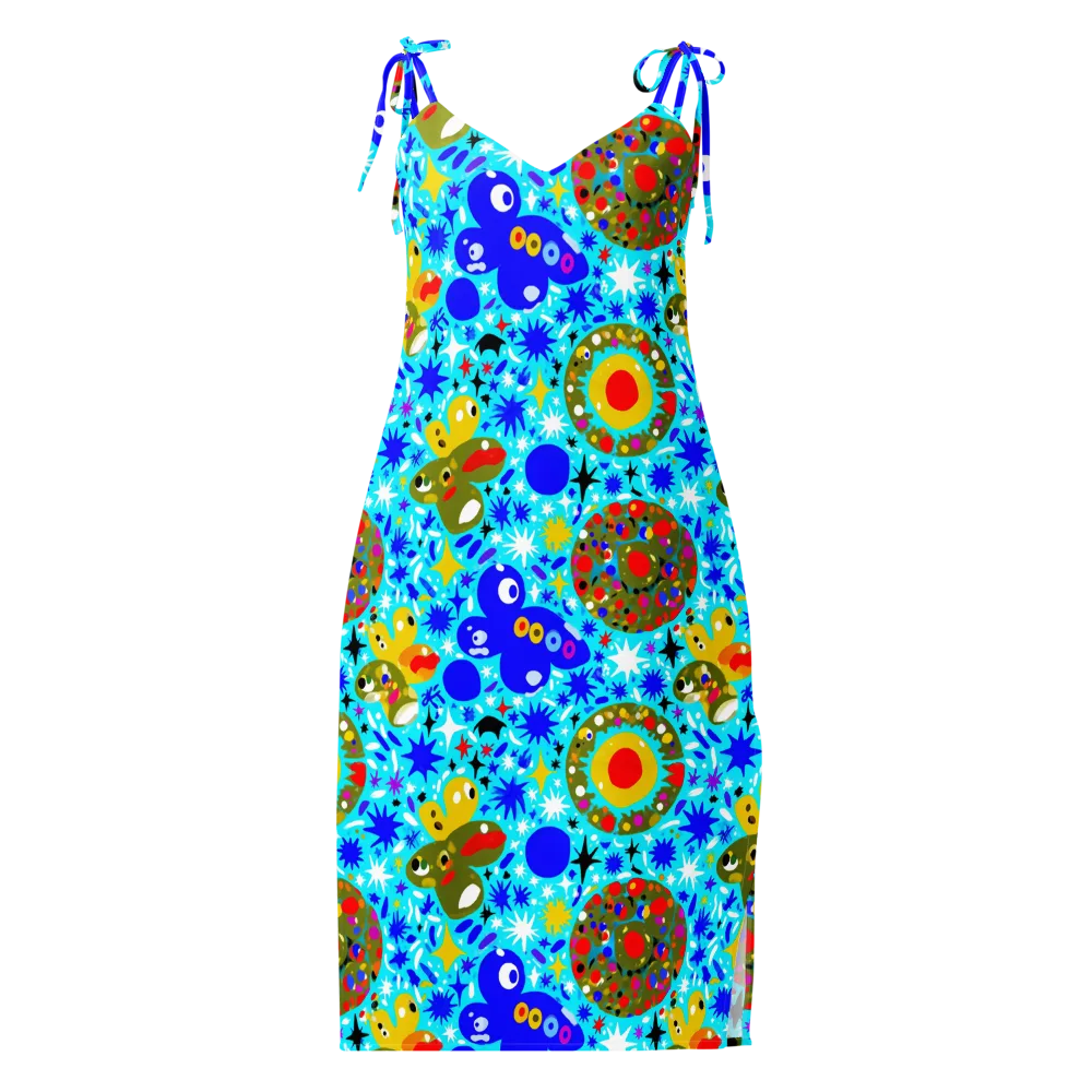 Cosmic Critter Bloom on Slip Dress — Front