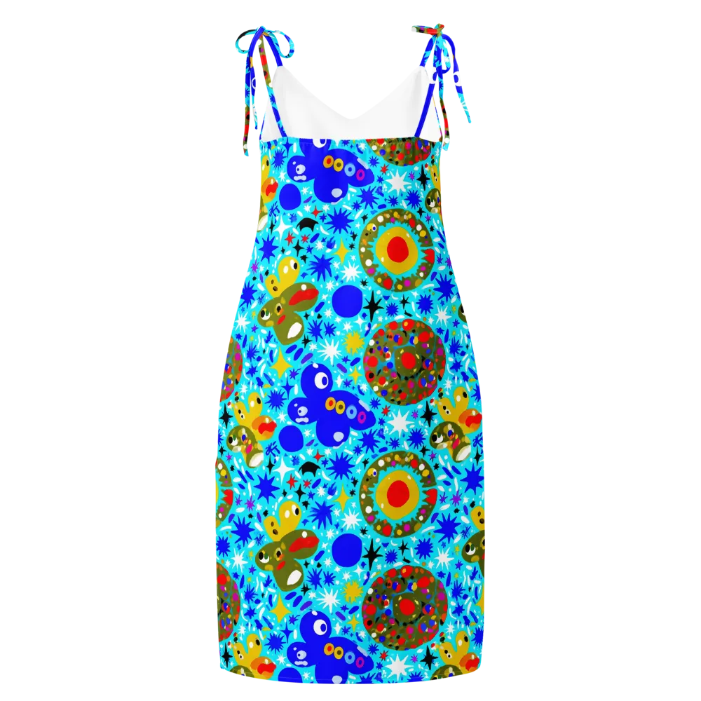 Cosmic Critter Bloom on Slip Dress — Back