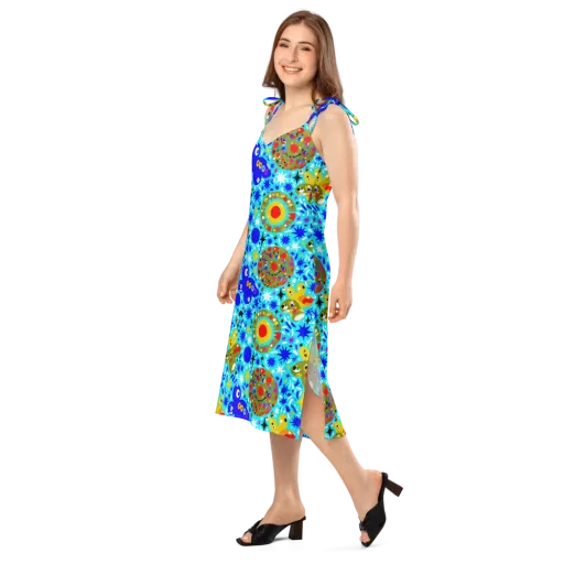 Cosmic Critter Bloom on a Slip Dress
