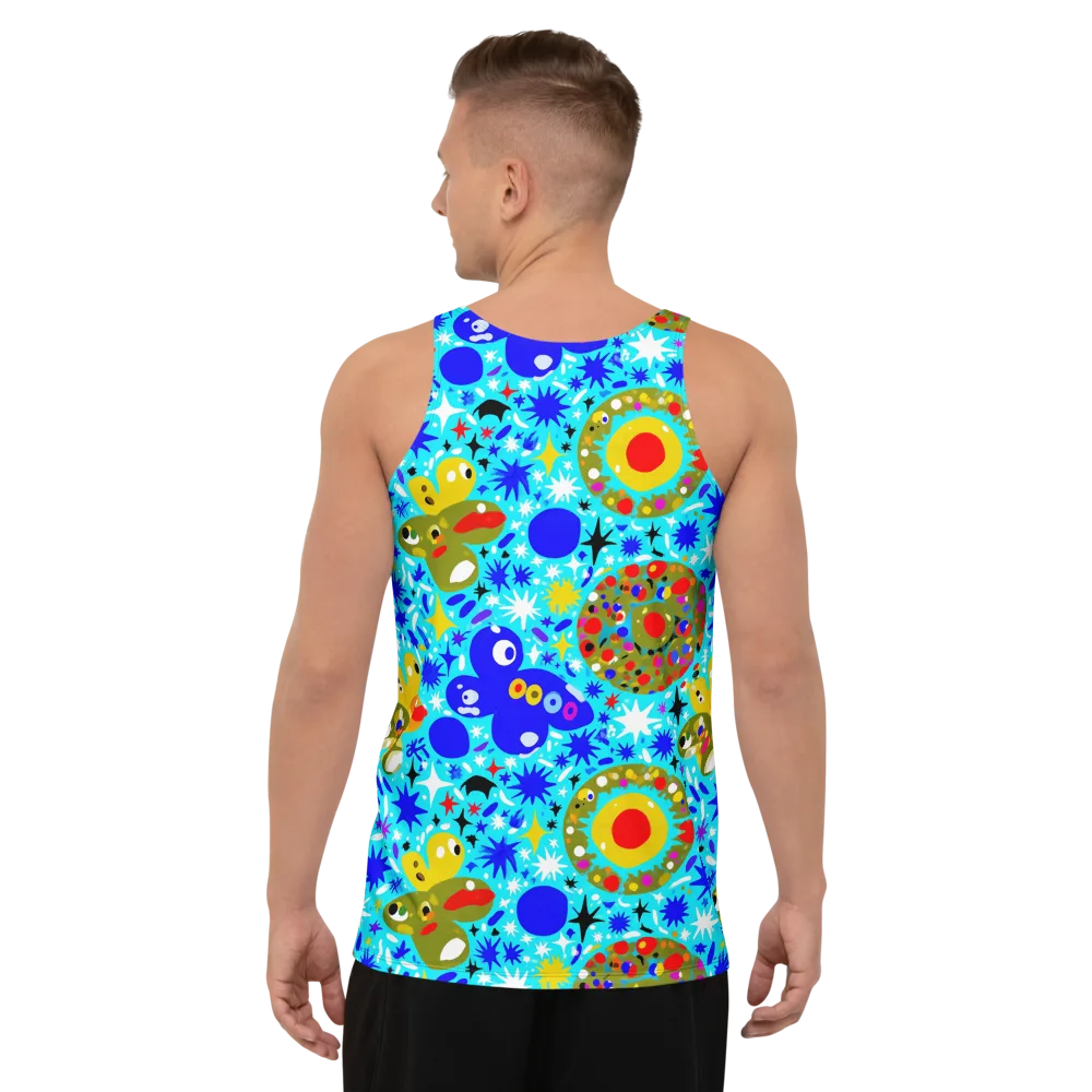 Cosmic Critter Bloom on Men's Tank Top — Back