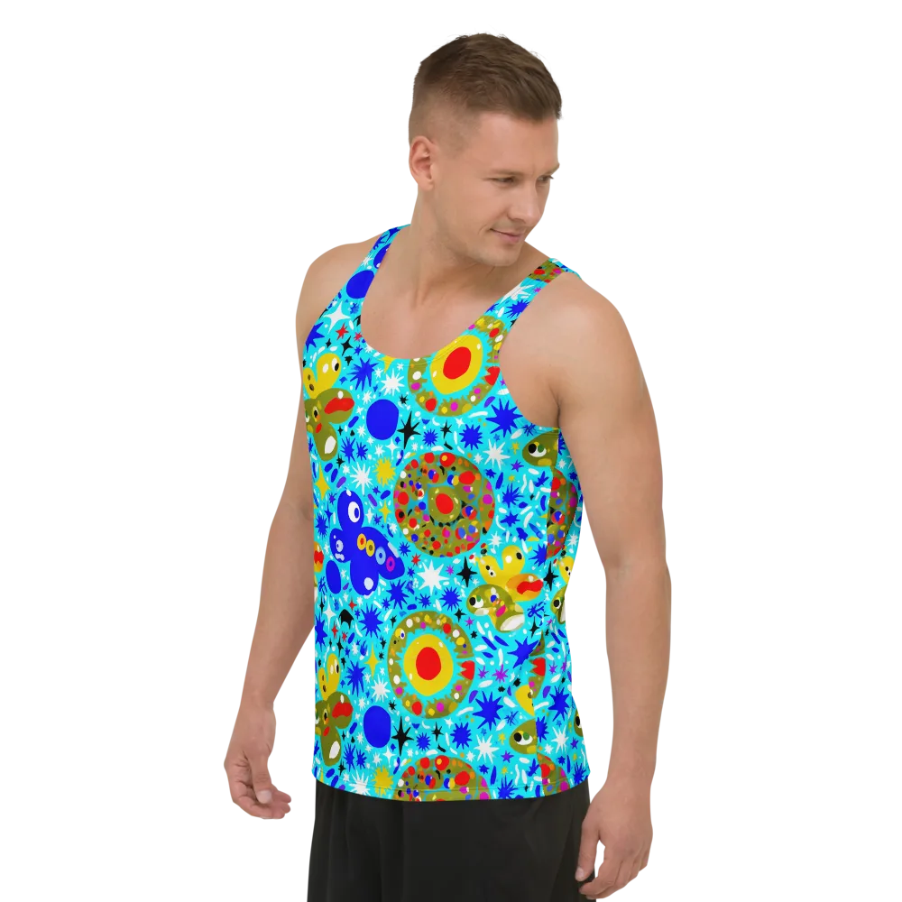 Cosmic Critter Bloom on Men's Tank Top — Left Front