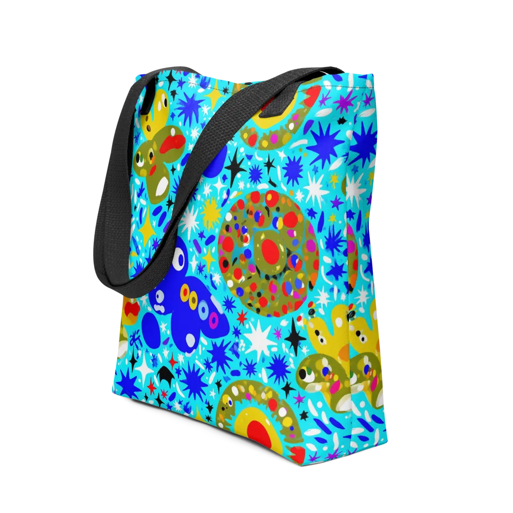 Cosmic Critter Bloom on Tote Bag — Front