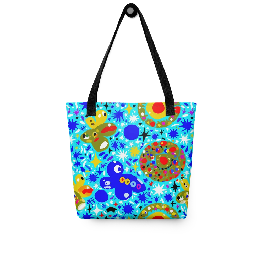 Cosmic Critter Bloom on Tote Bag — Front