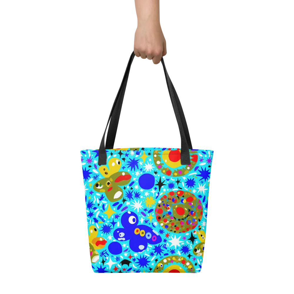 Cosmic Critter Bloom on Tote Bag — Front