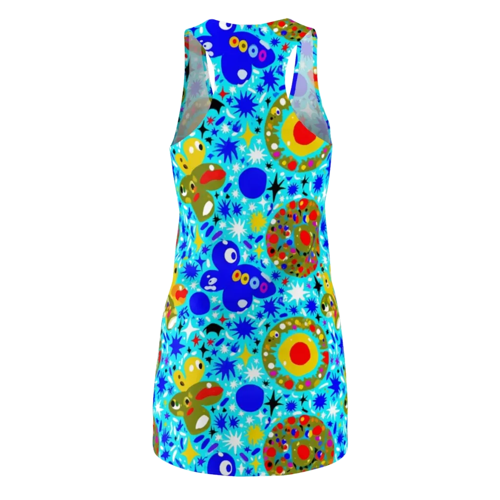 Cosmic Critter Bloom on Racerback Dress — Back