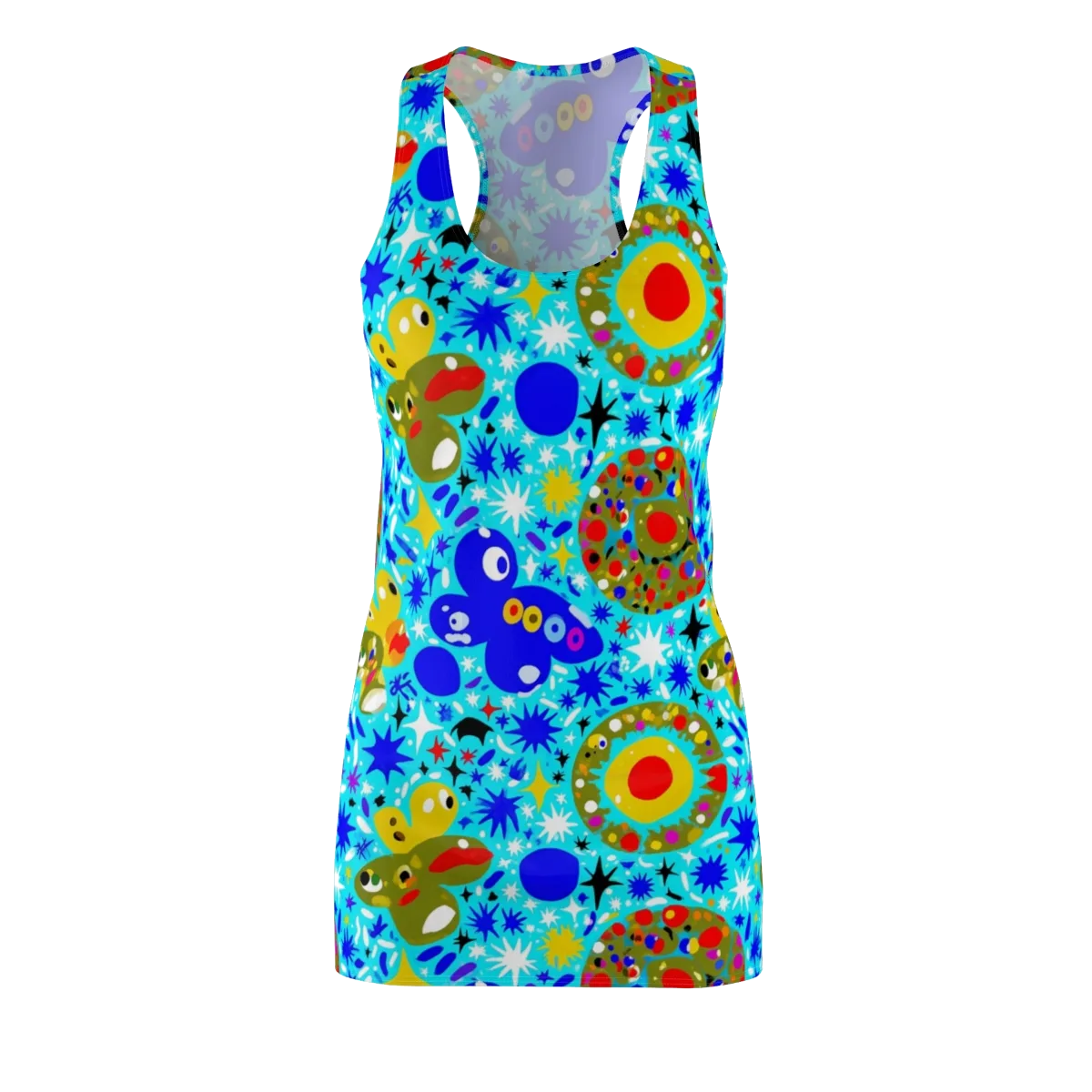 Cosmic Critter Bloom on Racerback Dress — Front
