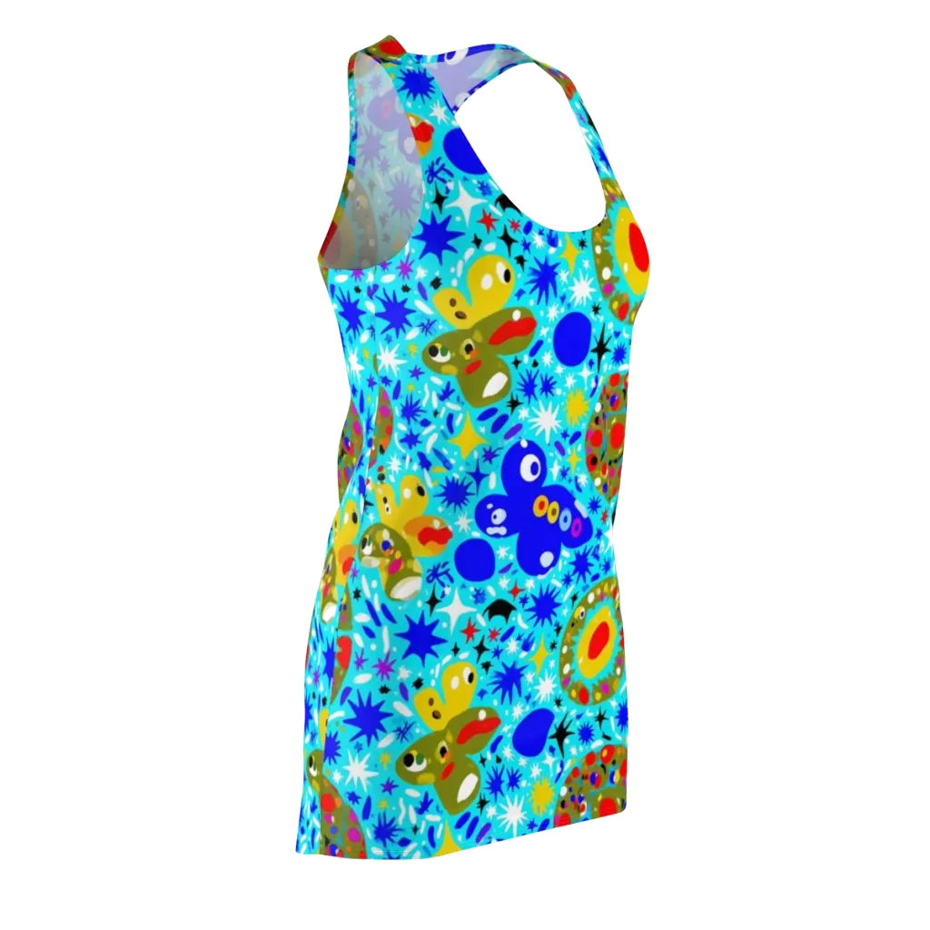 Cosmic Critter Bloom on Racerback Dress — Front Side