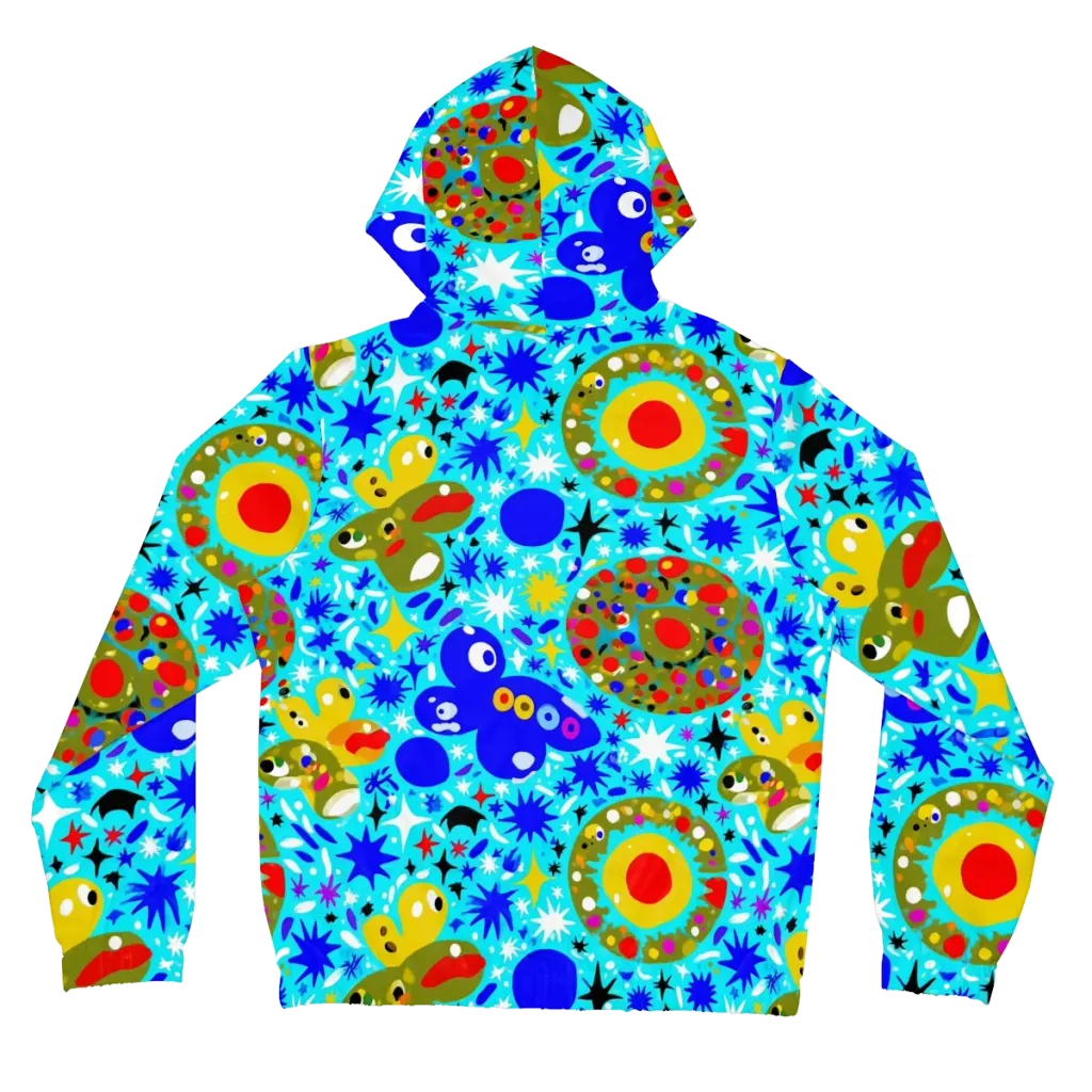 Cosmic Critter Bloom on Women's Full-Zip Hoodie — Back