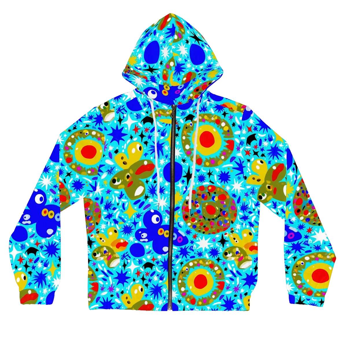 Cosmic Critter Bloom on Women's Full-Zip Hoodie — Front