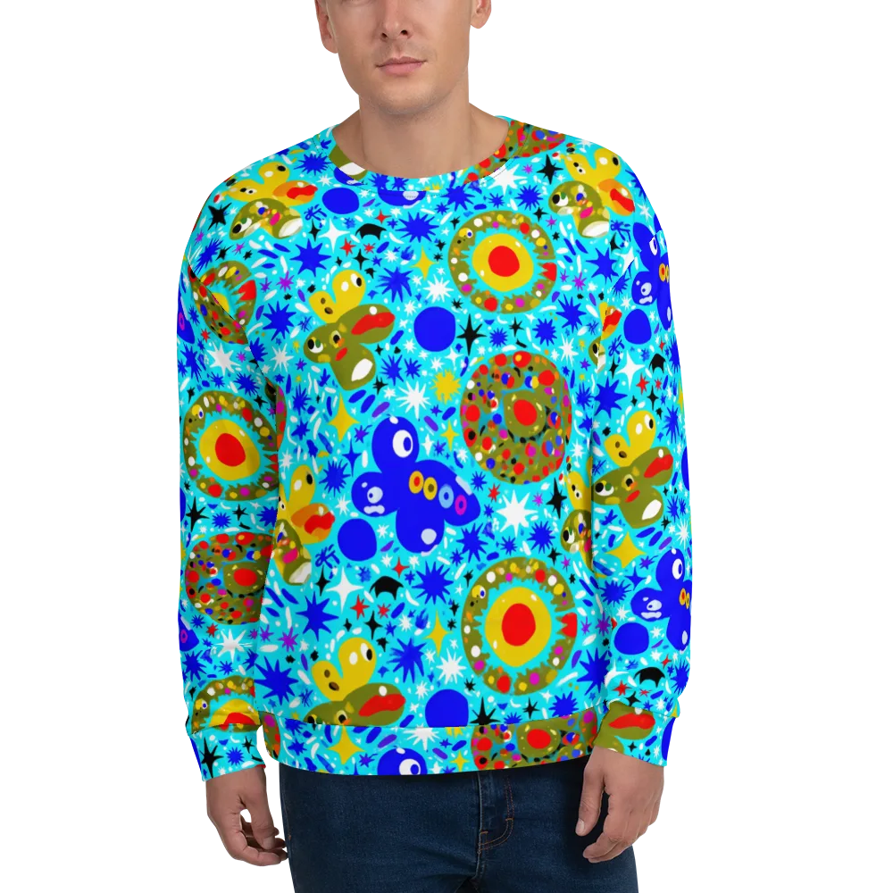 Cosmic Critter Bloom on Sweatshirt — Front