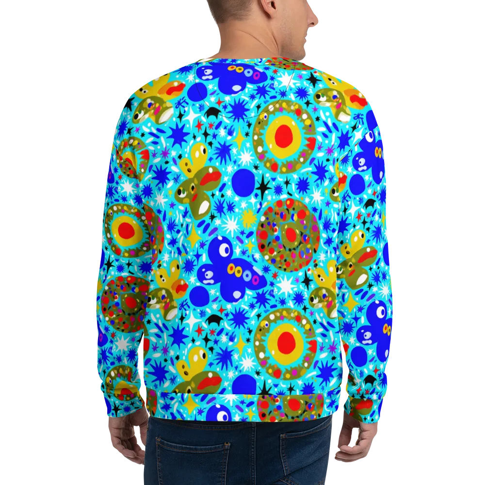 Cosmic Critter Bloom on Sweatshirt — Back