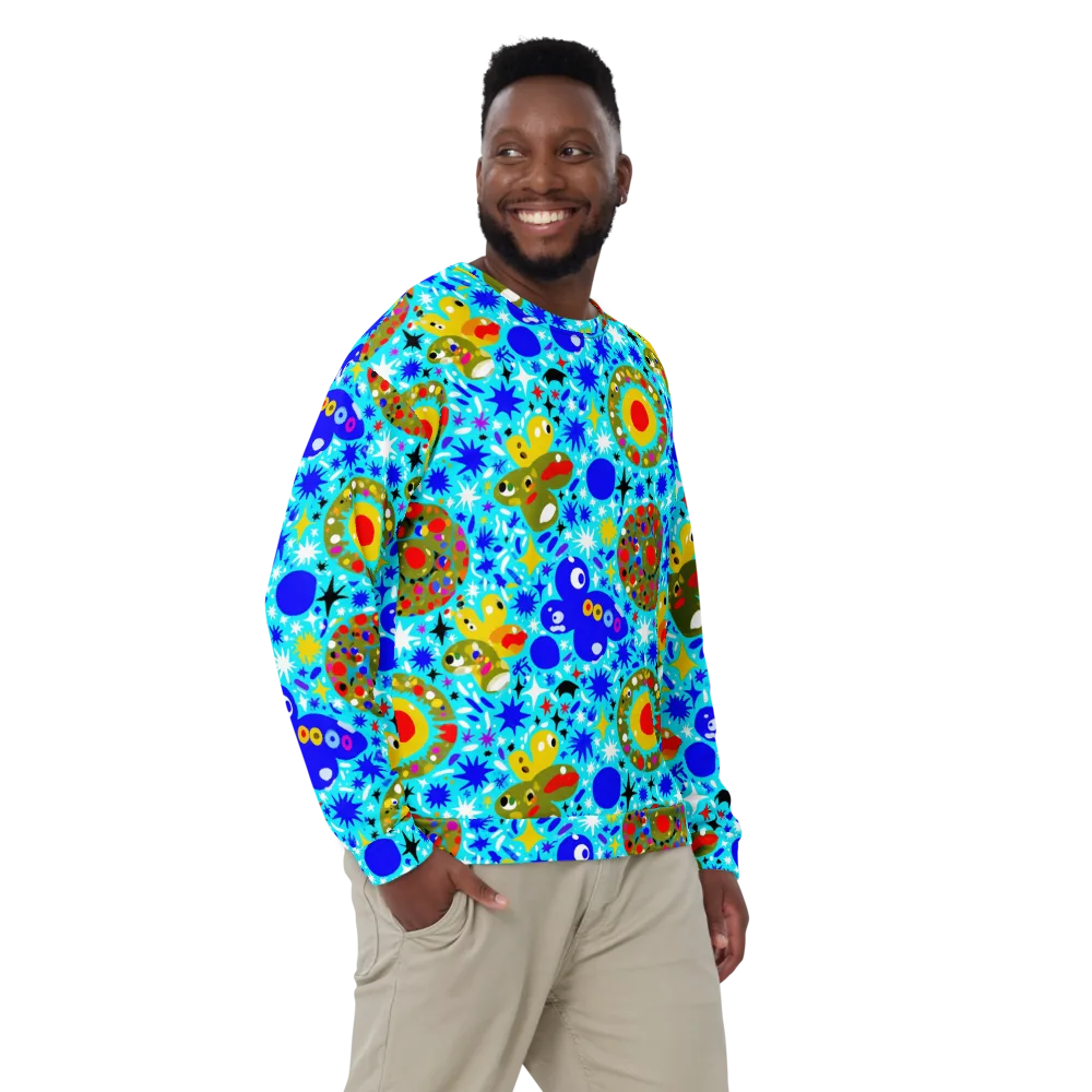 Cosmic Critter Bloom on Sweatshirt — Front