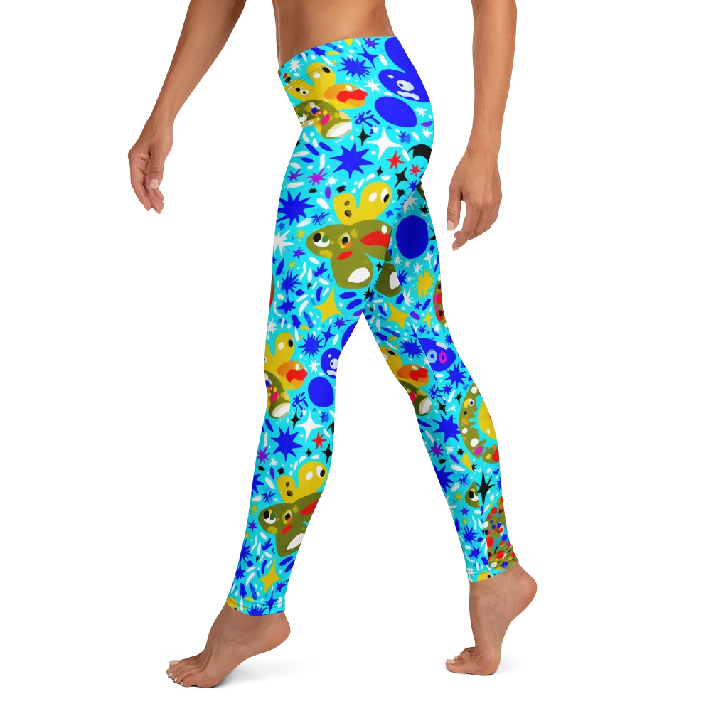 Cosmic Critter Bloom on Leggings — Left