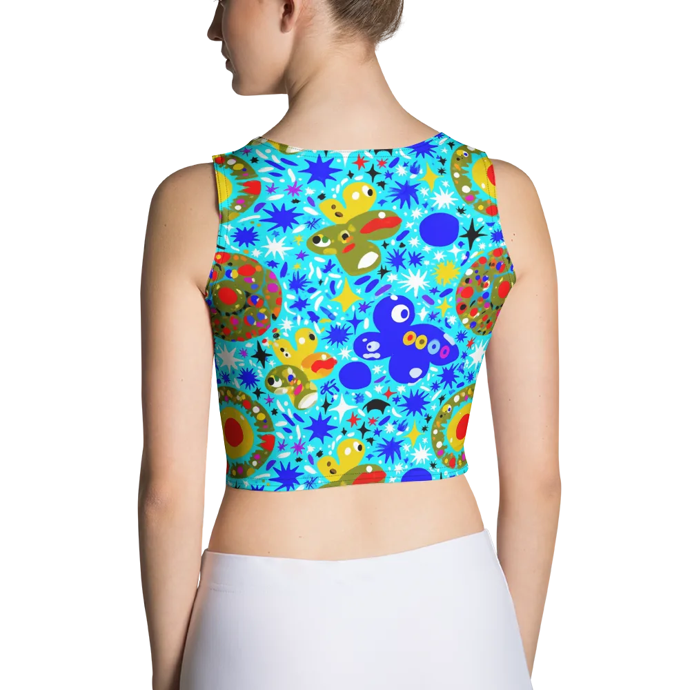Cosmic Critter Bloom on Crop Top — Back