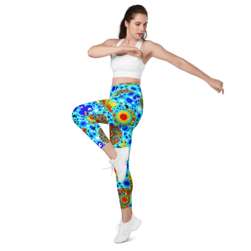 Cosmic Critter Bloom on a Leggings with Pockets