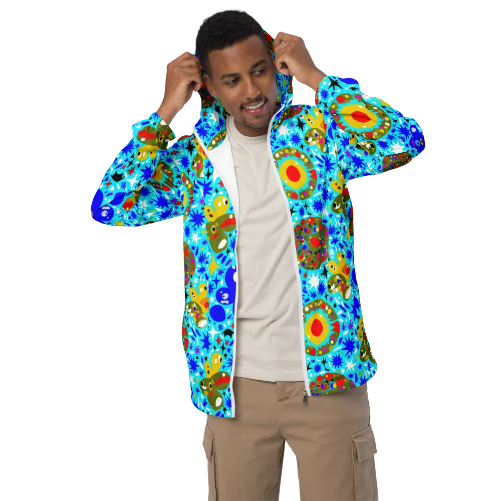 Cosmic Critter Bloom on Men's Windbreaker — Front
