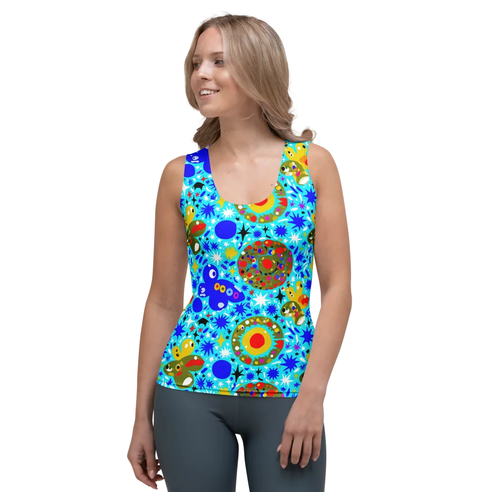 Cosmic Critter Bloom on Women's Tank Top — Front