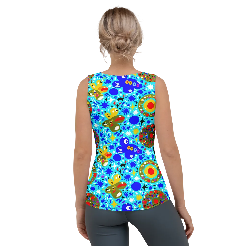 Cosmic Critter Bloom on Women's Tank Top — Back