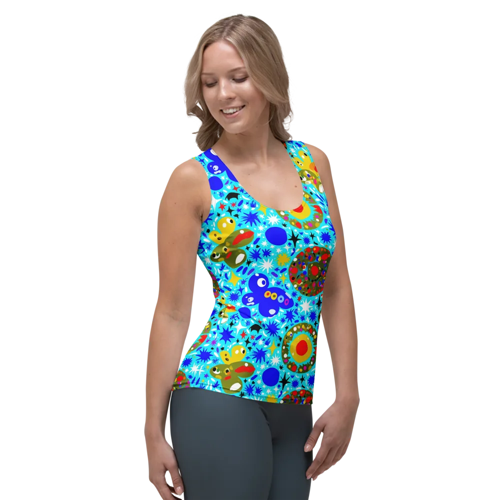Cosmic Critter Bloom on Women's Tank Top — Right Front