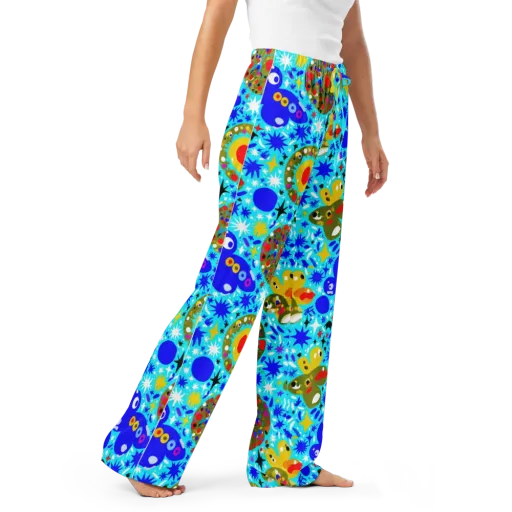 Cosmic Critter Bloom on a Women's Pajama Pants