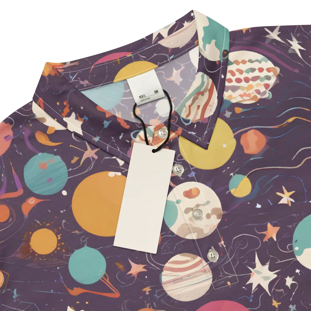 Saturn After Dark on Men's Slim Fit Polo Shirt — Product details