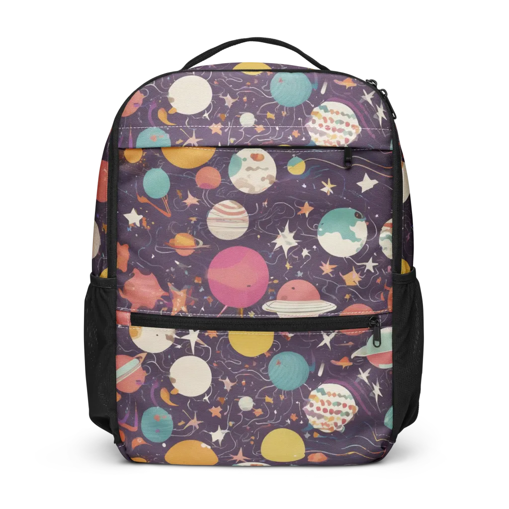 Saturn After Dark on Utility Backpack — Front