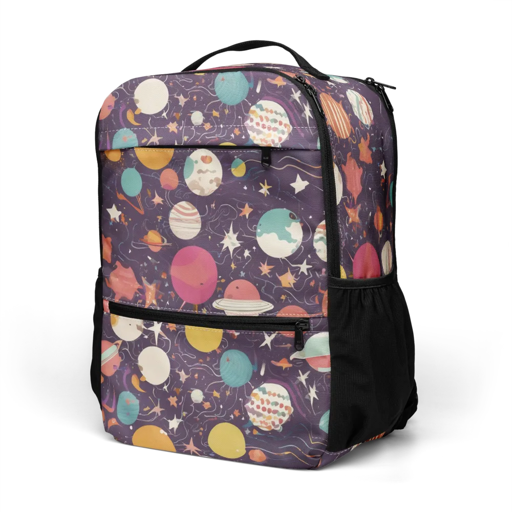 Saturn After Dark on Utility Backpack — Left Front