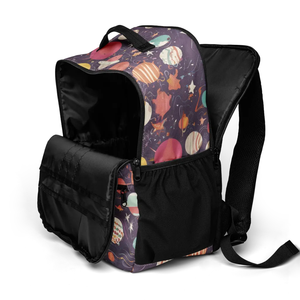 Saturn After Dark on Utility Backpack — Product details 2