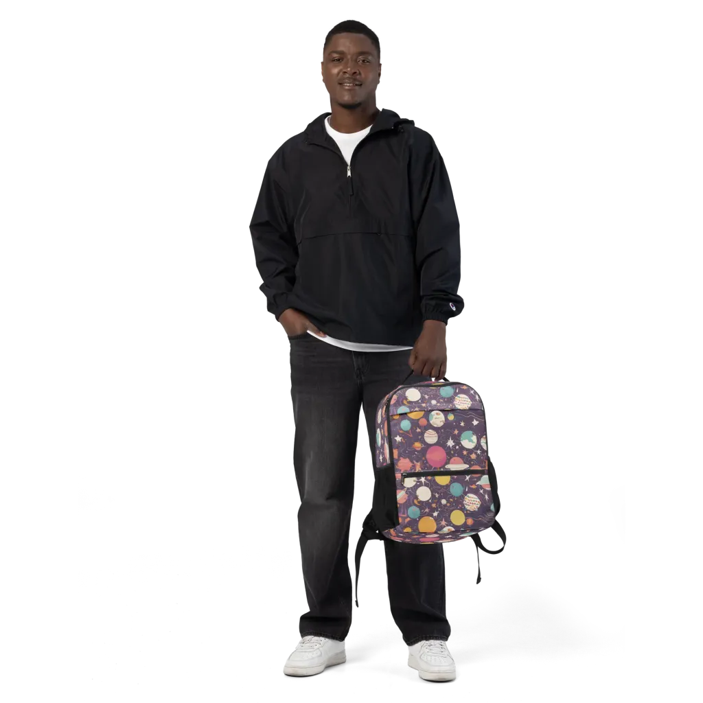 Saturn After Dark on Utility Backpack — Front