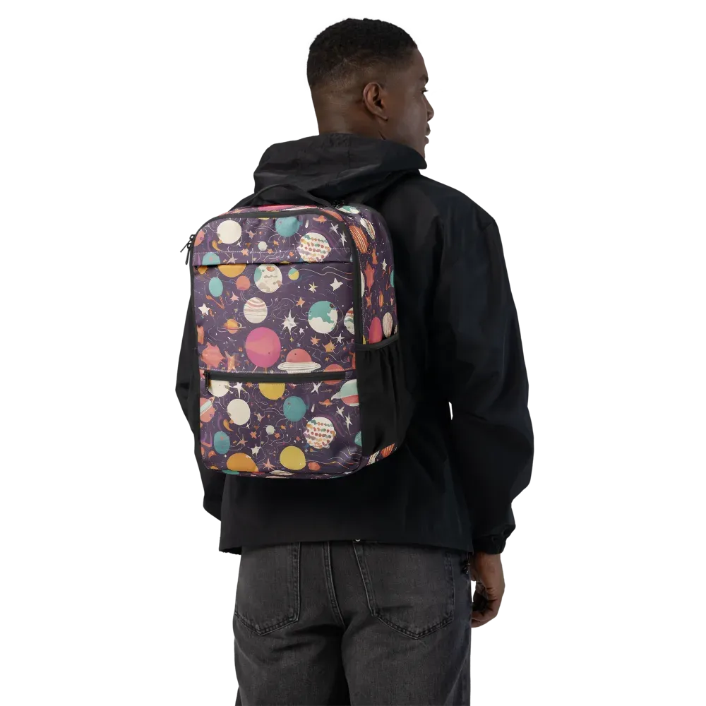 Saturn After Dark on Utility Backpack — Back