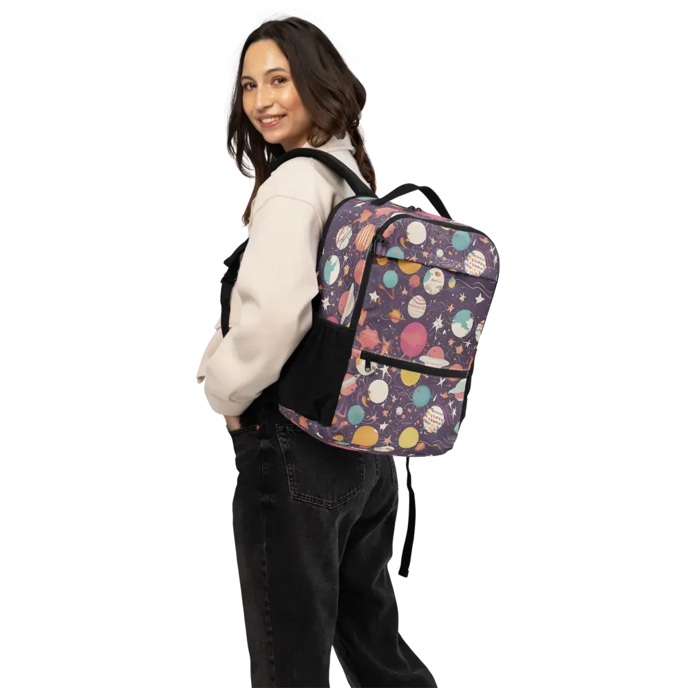 Saturn After Dark on Utility Backpack — Back
