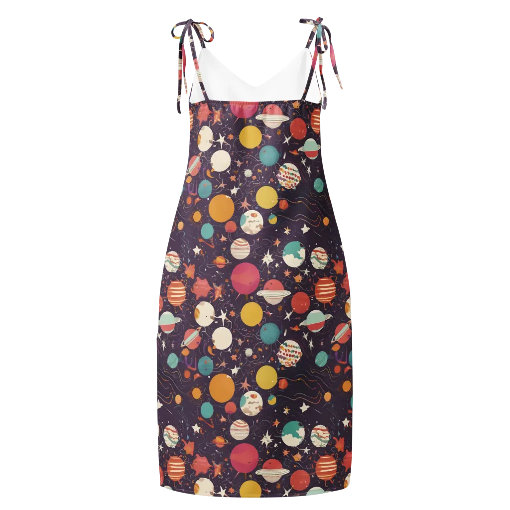 Saturn After Dark on Slip Dress — Back