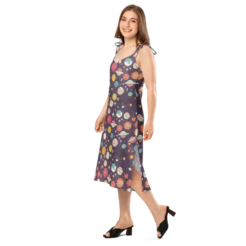 Saturn After Dark on Slip Dress — Left Front