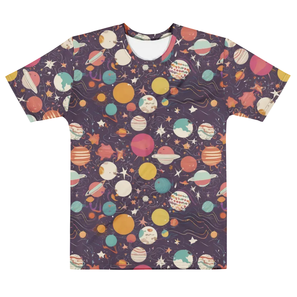 Saturn After Dark on Men's Crew Neck T-Shirt — Front