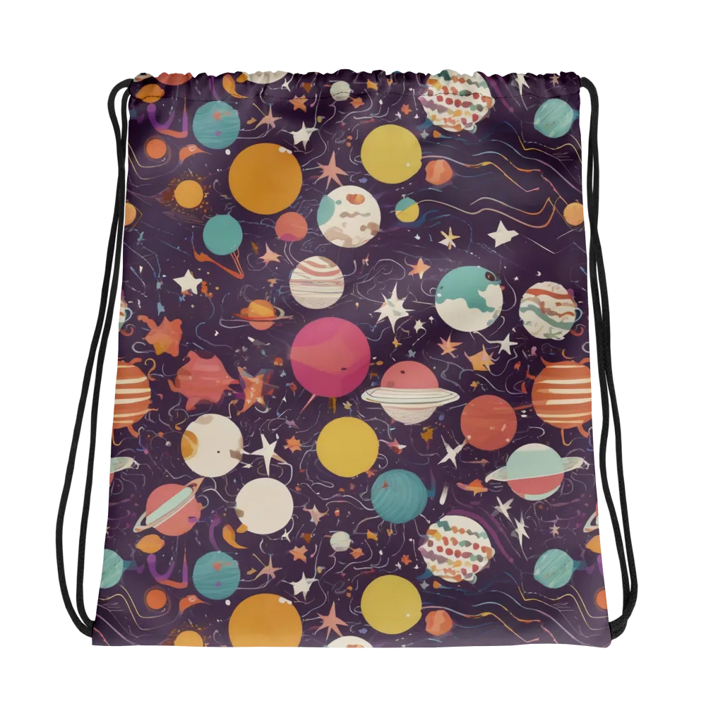 Saturn After Dark on Drawstring Bag — Photo