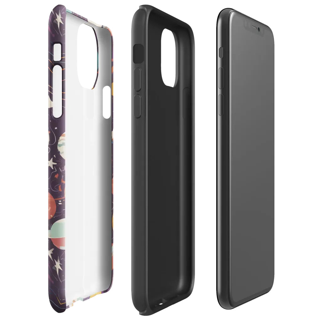 Saturn After Dark on Tough Case for iPhone® — Right