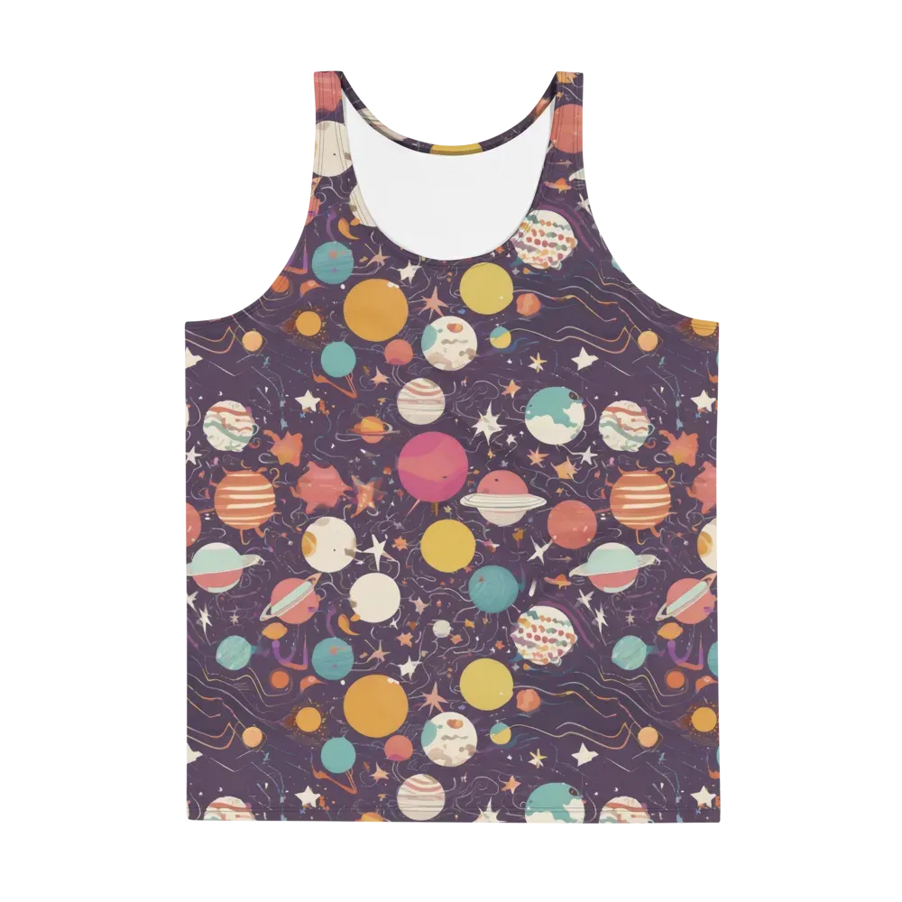 Saturn After Dark on Men's Tank Top — Front