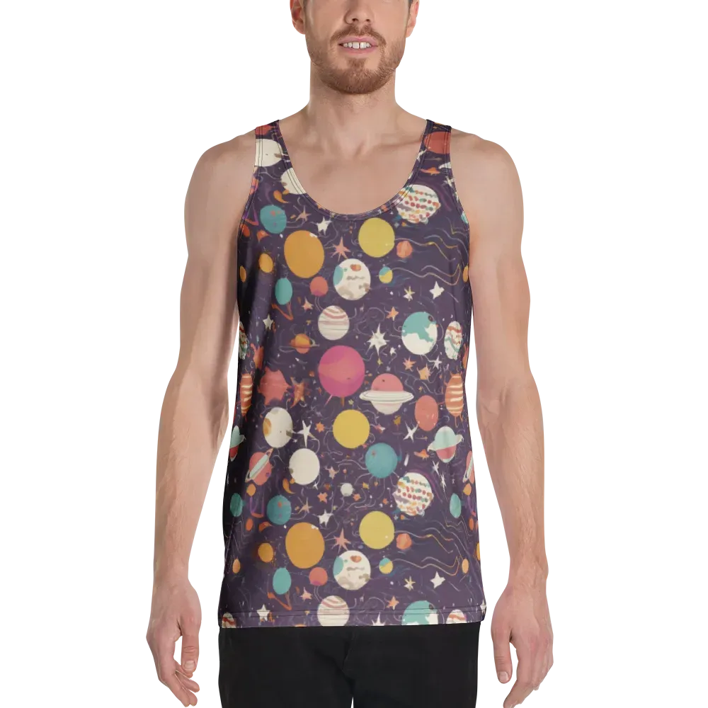Saturn After Dark on Men's Tank Top — Front