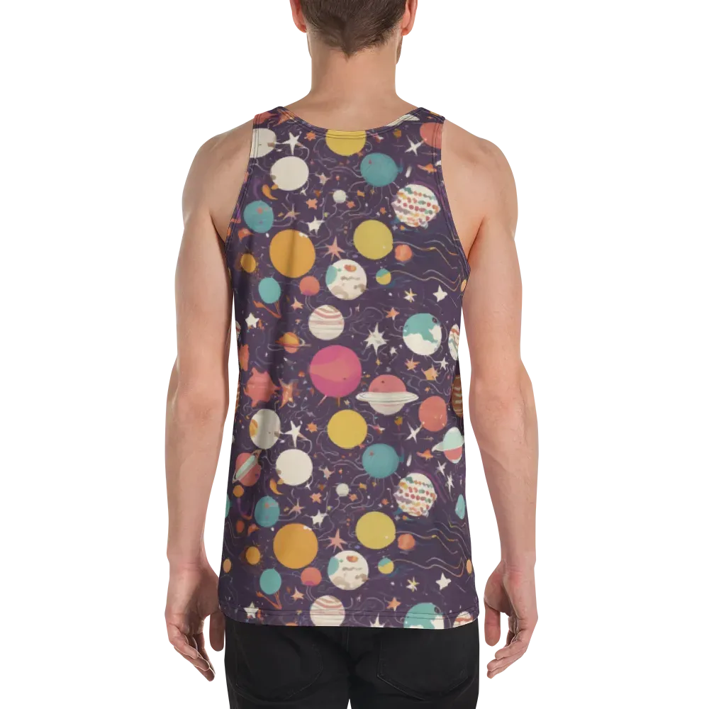 Saturn After Dark on Men's Tank Top — Back