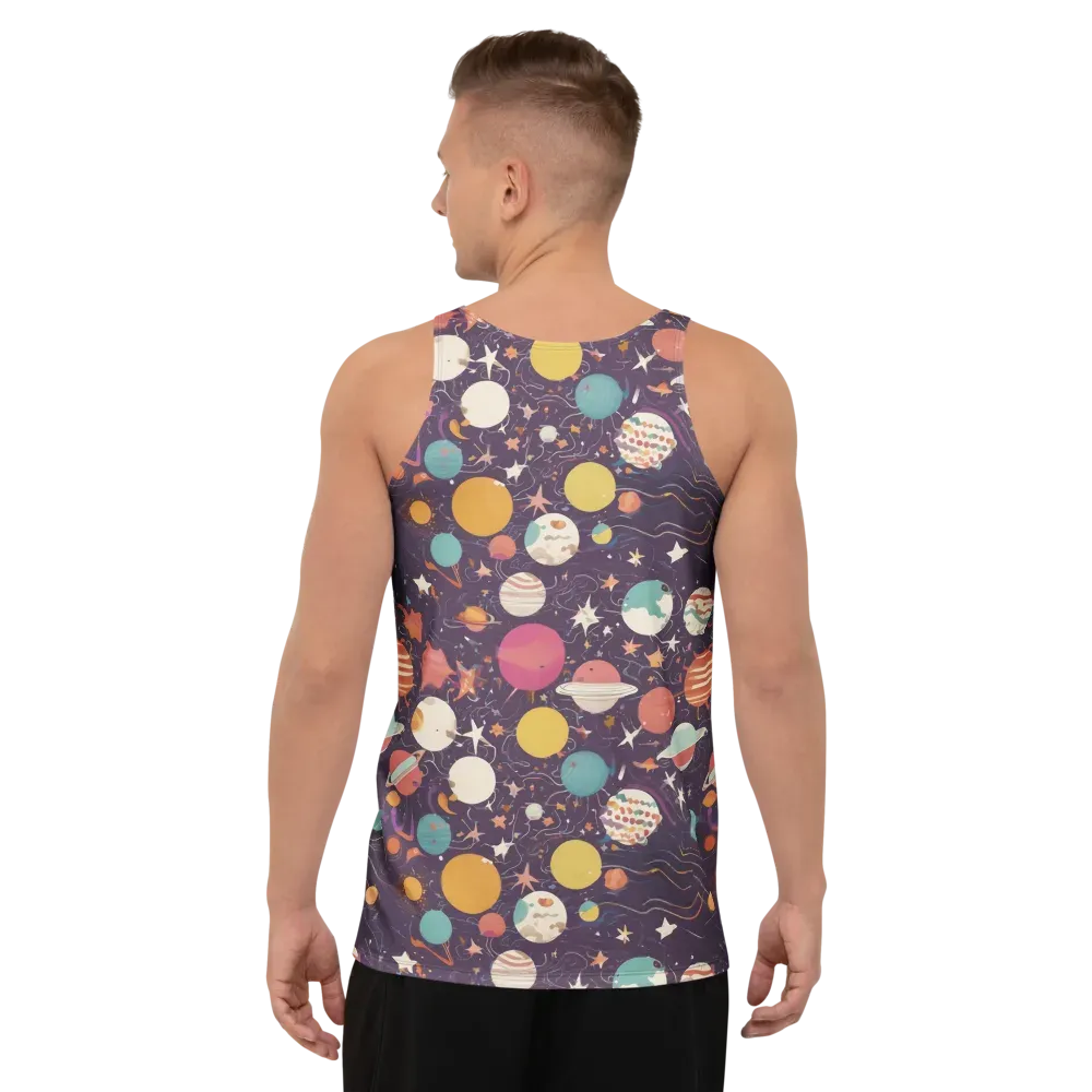 Saturn After Dark on Men's Tank Top — Back